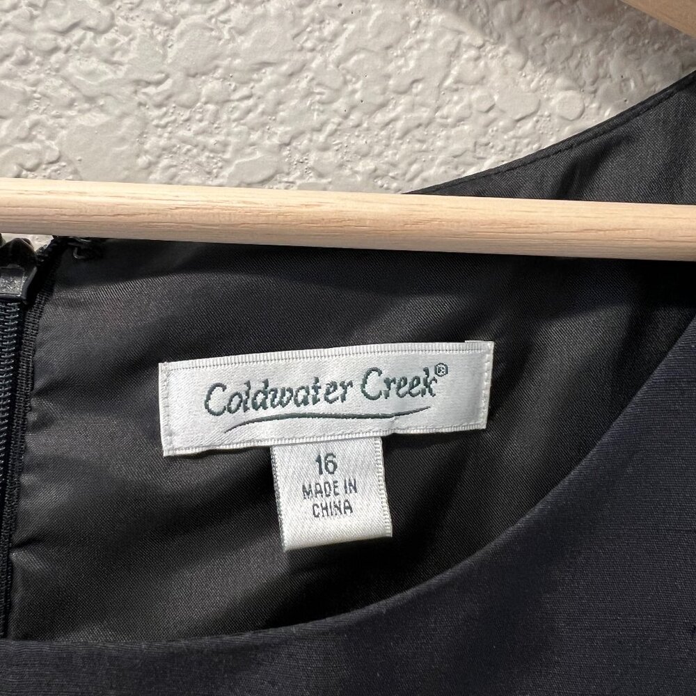 Coldwater Creek Black Shell Dress Size 16